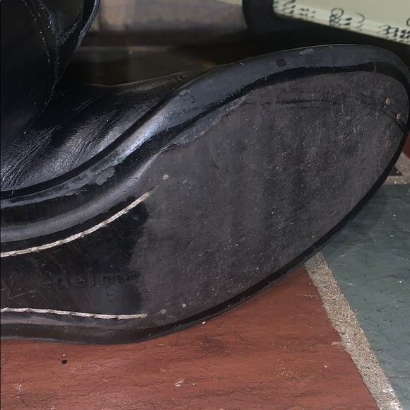 Libby Edelman Tall Riding Boots Size 8 Black Stud DB1 - Picture 12 of 16